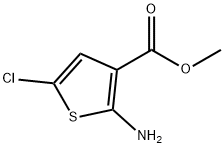2-氨基-5-氯噻吩-3-甲酸甲酯 结构式