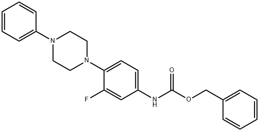 (3-氟-4-(4-苯基哌嗪-1-基)苯基)氨基甲酸苄酯 结构式