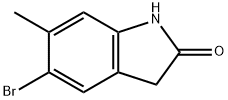 5-BROMO-6-METHYLINDOLIN-2-ONE 结构式