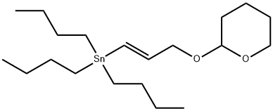 三丁基[(1E)-3-[(四氢-2H-吡喃-2-基)氧基]-1-丙烯-1-基]锡烷 结构式