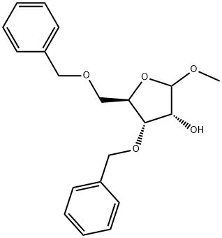 甲基 3,5-二-O-苄基-D-呋喃核糖苷 结构式
