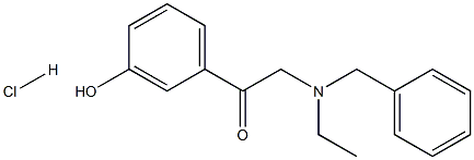 2-[乙基(苯基甲基)氨基]-1-(3-羟基苯基)乙酮盐酸盐 结构式