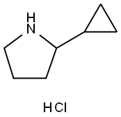 2-环丙基吡咯烷盐酸盐 结构式