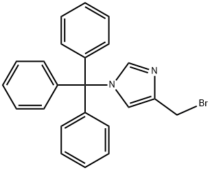 4-(溴甲基)-N-三苯甲基咪唑 结构式