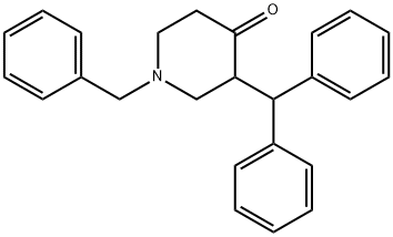 3-二苯甲基-1-苄基哌啶-4-酮 结构式