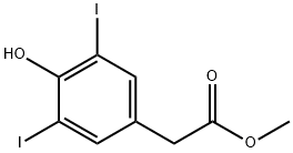 4-Hydroxy-3,5-diiodo-benzeneacetic Acid Methyl Ester 结构式