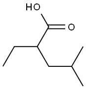 2-乙基-4-甲基戊酸 结构式