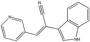 (ALPHAZ)-ALPHA-(3-吡啶基亚甲基)-1H-吲哚-3-乙腈 结构式