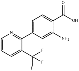 2-aMino-4-(3-trifluoroMethylpyridin-2-yl)benzoic acid 结构式