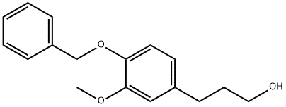 3-(4-(苄氧基)-3-甲氧苯基)丙-1-醇 结构式