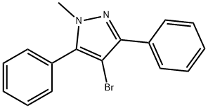 4-溴-1-甲基-3,5-二苯基-1H-吡唑 结构式