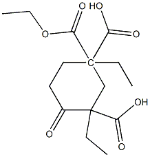 4-氧代环己烷-1,1,3-三甲酸三乙酯 结构式