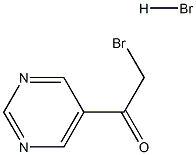 2-溴-1-(嘧啶-5-基)乙酮氢溴酸盐 结构式