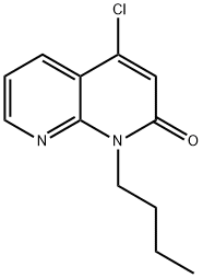 1-丁基-4-氯-1,8-萘啶-2(1H)-酮 结构式