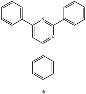 4-(4-溴苯基)-2,6-二苯基嘧啶 结构式