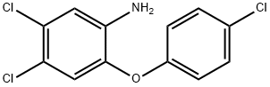 4,5-二氯-2-(4-氯苯氧基)苯胺 结构式