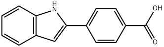 4-(1H-吲哚-2-基)苯甲酸 结构式