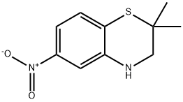 2,2-二甲基-6-硝基-3,4-二氢-2H-1,4-苯并噻唑 结构式