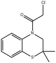 4-(2-氯乙酰基)-2,2-二甲基-2H-1,4-苯并噻唑 结构式