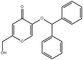 4H-PYRAN-4-ONE, 5-(DIPHENYLMETHOXY)-2-(HYDROXYMETHYL)- 结构式