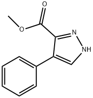 4-苯基-1H-吡唑-3-甲酸甲酯 结构式