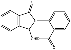 2-(1-羟基-3-氧代异吲哚啉-2-基)苯甲酸 结构式