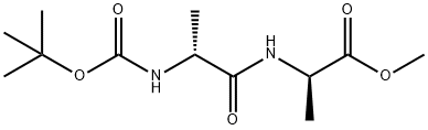 (R)-Methyl 2-((R)-2-(tert-butoxycarbonylaMino)propanaMido)propanoate 结构式