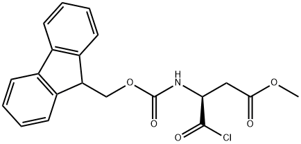 (S)-3-((((9H-芴-9-基)甲氧基)羰基)氨基)-4-氯-4-氧代丁酸甲酯 结构式