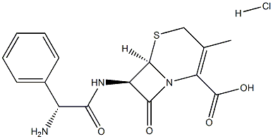 头孢氨苄盐酸盐 结构式