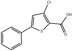 3-氯-5-苯基噻吩-2-羧酸 结构式