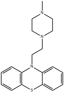 10-[2-(4-Methylpiperazino)ethyl]-10H-phenothiazine 结构式