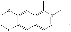碘化6,7-二甲氧基-1,2-二甲基异喹啉鎓盐 结构式