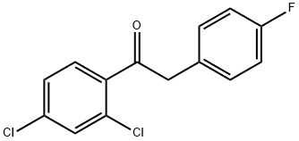 2',4'-二氯-2-(4-氟苯基)乙酰苯 结构式