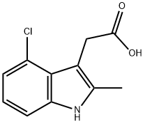 2-(4-氯-2-甲基-1H-吲哚-3-基)乙酸 结构式