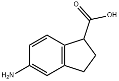 5-氨基-2,3-二氢-1H-茚-1-羧酸 结构式