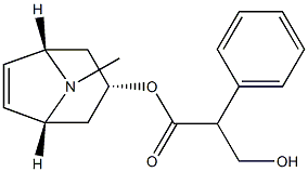 (S)-(1R,3s,5S)-8-Methyl-8-azabicyclo[3.2.1]oct-6-en-3-yl 3-hydroxy-2-phenylpropanoate 结构式