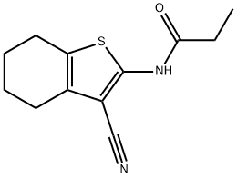 N-(3-氰基-4,5,6,7-四氢苯并[B]噻吩-2-基)丙酰胺 结构式