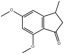 5,7-二甲氧基-3-甲基-2,3-二氢-1H-茚-1-酮 结构式