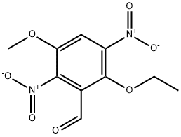 2-乙氧基-5-甲氧基-3,6-二硝基苯甲醛 结构式