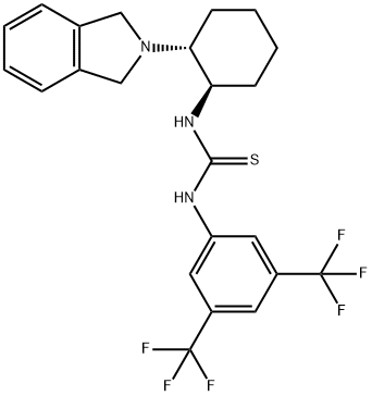 N-[3,5-双(三氟甲基)苯基]-N'-[(1R,2R)-2-(1,3-二氢-2H-异吲哚-2-基)环己基]硫脲 结构式