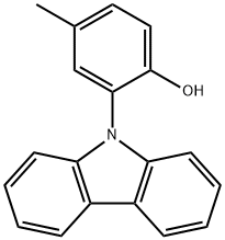 2-(9H-咔唑-9-基)-4-甲基苯酚 结构式