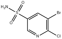 5-溴-6-氯-3-磺胺吡啶 结构式