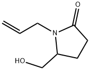 1-烯丙基-5-(羟甲基)吡咯烷-2-酮 结构式