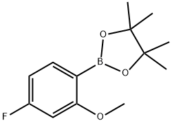 4-氟-2-甲氧基苯硼酸频哪醇酯 结构式