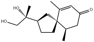 [2R-[2ALPHA(R*),5ALPHA(R*)]]-2-(1,2-二羟基-1-甲基乙基)-6,10-二甲基螺[4.5]癸-6-烯-8-酮 结构式