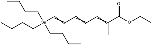 2-甲基-7-(三丁基锡烷基)-2,4,6-庚三烯酸乙酯 结构式