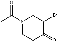 1-乙酰基-3-溴-4-哌啶酮 结构式