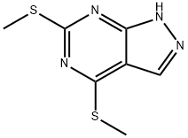 4,6-双(甲巯基)-1H-吡唑并[3,4-D]嘧啶 结构式