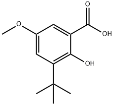 3-(叔丁基)-2-羟基-5-甲氧基苯甲酸 结构式