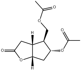(3AR,4S,5R,6AS)-5-(乙酰氧基)-4-[(乙酰氧基)甲基]六氢-2H-环戊并[B]呋喃-2-酮 结构式